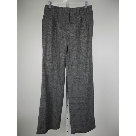 NWT Calvin Klein Women's Petite Menswear Wide-Leg Pants Charcoal 6 - Picture 2 of 10